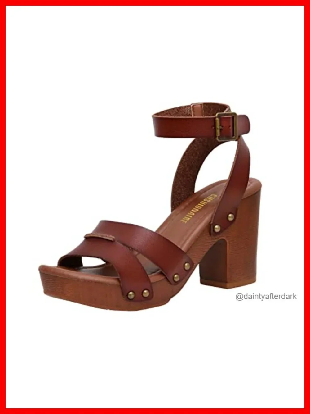 Cushionaire Sandra Faux Wood Block Heel Sandal Women's Platform
